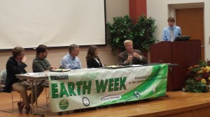 Panelists join Mr. Ferguson at the 2015 CGIF Symposium for a question and answer session on environmentalism in the current era.