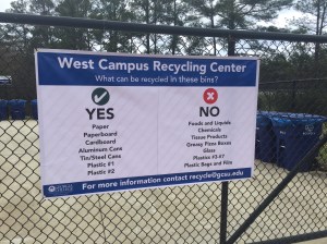 West Campus Recycling Center Banner